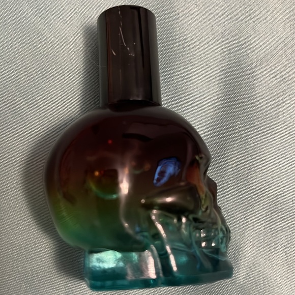 REFILLABLE 💀 GLASS ROLL ON MULTICOLORED SKULL PERFUME BOTTLE - Picture 3 of 4